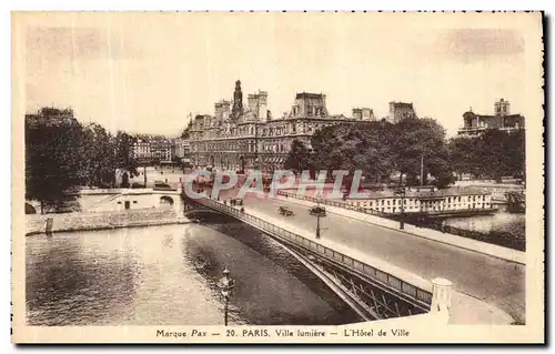 Ansichtskarte AK Paris Ville Iumiere L Hotel de Ville