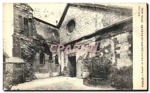 Cartes postales Paris Facade de Saint Julien Le Pauvre