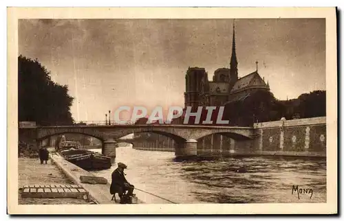 Ansichtskarte AK Paris Notre Dame et Le Pont de L Archeveche