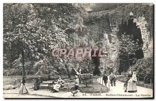 Cartes postales Paris Buttes Chaumont La Grotte