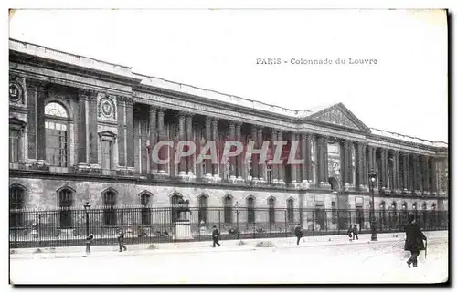 Cartes postales Paris Colonnade du Louvre