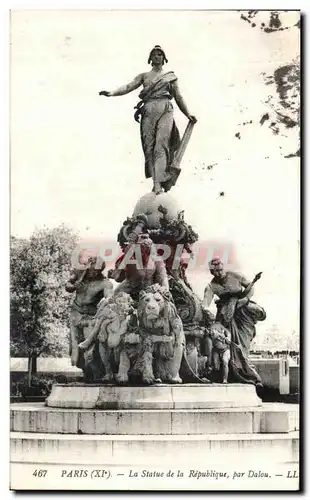 Ansichtskarte AK Paris La Statue de la Republique par Dalou