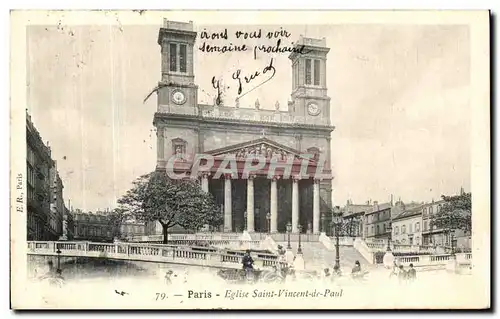 Cartes postales Paris Eglise Saint Vincent de Paul