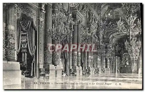 Cartes postales Paris Theatre National de l Opera Le Grand Foyer