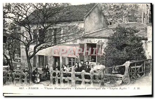 Cartes postales Paris Vieux Montmartre Cabaret Artistique du lapin agile