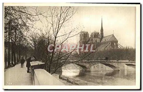 Ansichtskarte AK Paris Notre Dame Vue du Quai de la Tournelle