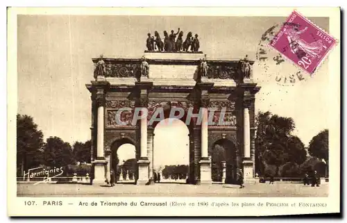 Cartes postales Paris Arc de Triomphe du Carrousel