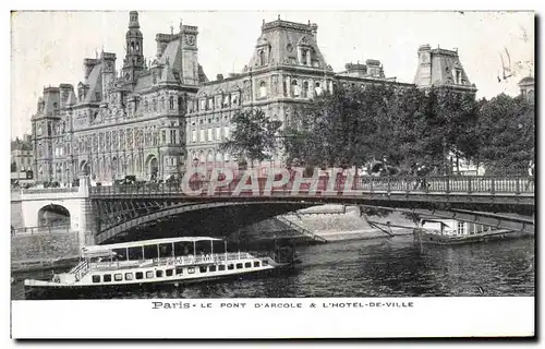 Ansichtskarte AK Paris Le Pont D Arcole L Hotel De Ville