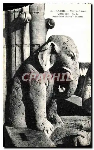 Ansichtskarte AK Paris Notre Dame Chimere Elephant