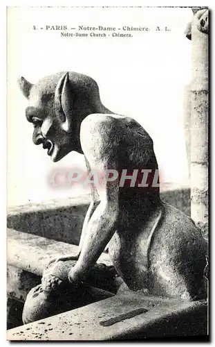Cartes postales Paris Notre Dame Chimere