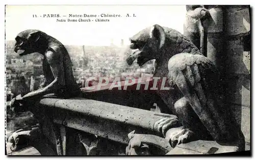 Cartes postales Paris Notre Dame Chimere