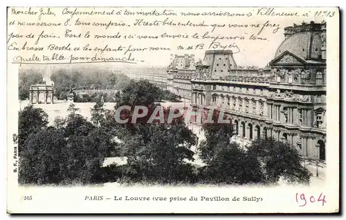 Ansichtskarte AK Paris Le Louvre Vue prise du pavillon de Sully