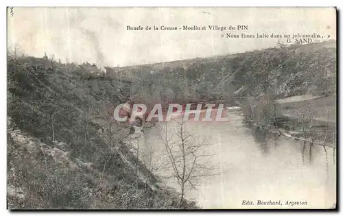 Cartes postales Boucle de La Creuse Moulin et Village du Pin