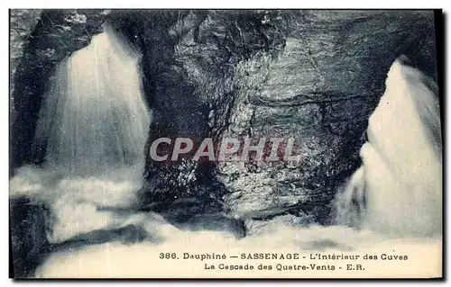 Cartes postales Dauphine Sassenage L Interieur des Cuves La Cascade des Quarte Vents