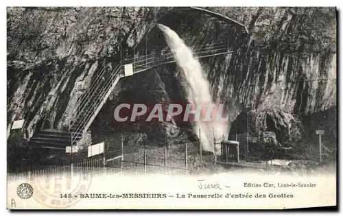 Cartes postales Baume Les Messieurs La Passerelle d entree des Grottes