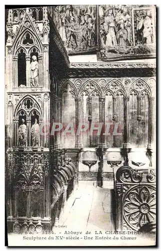 Cartes postales Abbaye La Chaise Dieu Sculpture Une entree du choeur