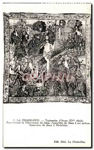 Cartes postales La Chaise Dieu Tapisseries d Arras Resurrection de Jesus