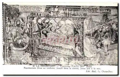 Cartes postales La Chaise Dieu Tapisseries d Arras Jesus au tombeau