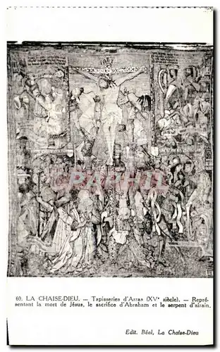 Ansichtskarte AK La Chaise Dieu Tapisseries d Arras Mort de Jesus Sacrifice d Abraham