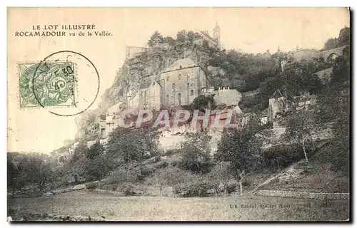 Cartes postales Le Lot Illustre Rocamadour Vu De La Vallee