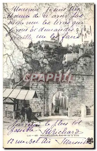 Cartes postales Rocamadour Entree de La Ville