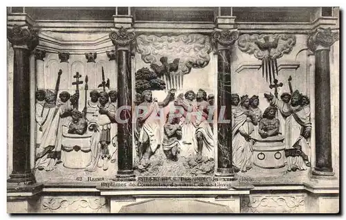 Cartes postales Reims Eglise Saint Remi Bas relief