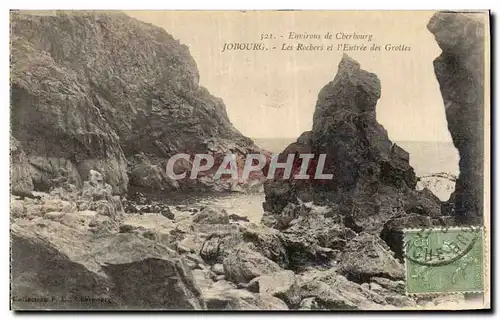 Cartes postales Jobourg Les Rochers et l Entree des Grottes