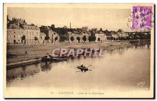 Cartes postales Mayenne Quai de La Republique