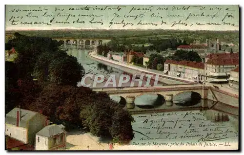 Cartes postales Laval Vue Sur La Mayenne Prise du Palais de Justice