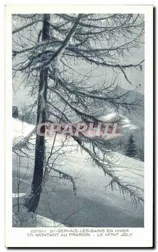 Cartes postales St Gervais Les Bains En Hiver En Montant Au Prarion Le Mont Joly