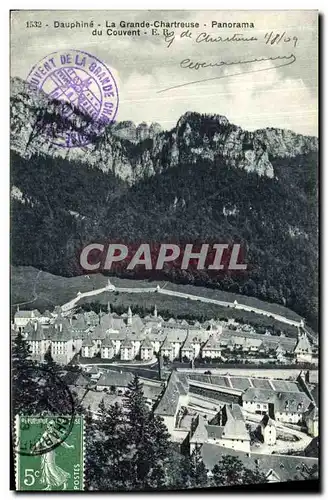 Cartes postales Dauphine La Grande Chartreuse Panorama Du Couvent