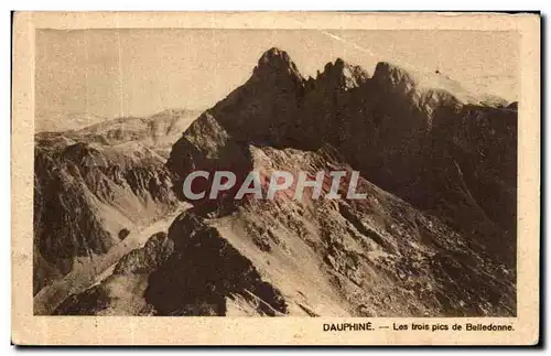 Cartes postales Dauphine Les trois pics de Belledonne