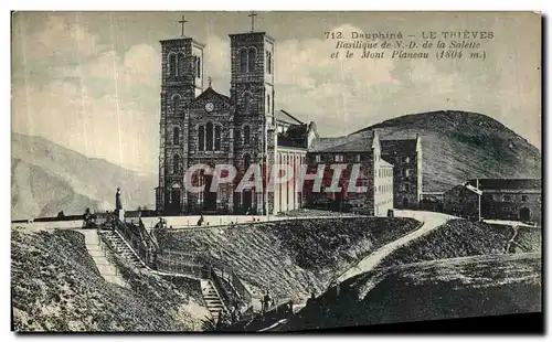 Cartes postales Dauphine Le Trieves Basilique de ND de La Salette et le mont Planeau