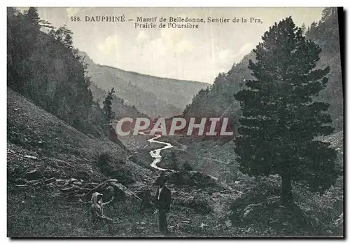 Ansichtskarte AK Dauphine Massif de Belledone Sentier de la Pra Prairie de l Oursiere