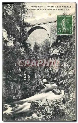 Cartes postales Dauphine Route de la Grande Chartreuse Le pont de St Bruno