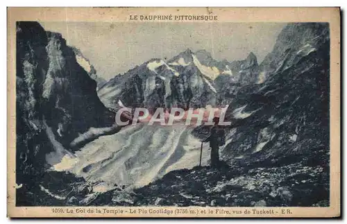 Cartes postales Col de la Temple Le pic Coolidge et le Fifre vus de Tuckett