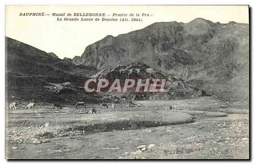 Ansichtskarte AK Dauphine Massif de Belledonne Prairie de la Pra La Grande Lance de Dommene