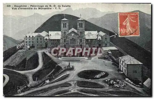 Cartes postales Dauphine Pelerinage de N D de Salette Vue d ensemble du Monastere