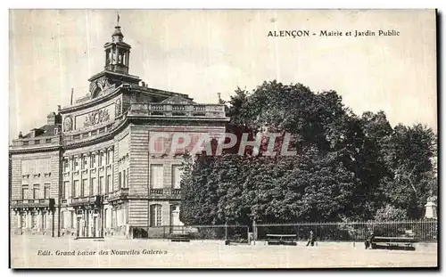 Cartes postales Alencon Maire et Jardin Public