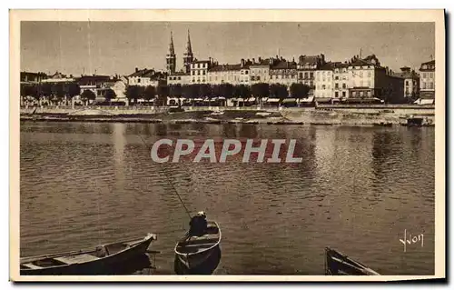 Cartes postales Macon La Saone et la quai Lamartine