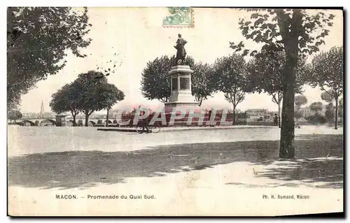 Ansichtskarte AK Macon Promenade du Quai sud