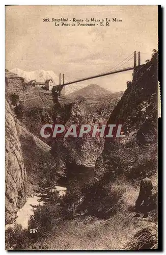 Cartes postales Dauphine Route de Mens a La Mure Le Pont de Ponsonnes