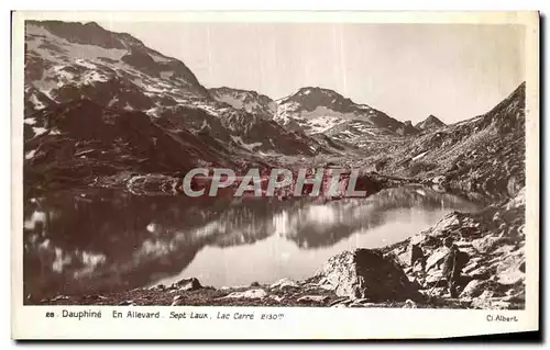 Cartes postales Dauphine En Allevard Sept Laux Lac Carre