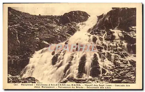 Ansichtskarte AK Dauphine Environs d Allevard les Bains Massif des Sept Laus Cascade des deux ruisseaux Naissance