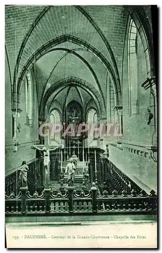 Cartes postales Dauphine Grande Chartreuse Chapelle des Peres