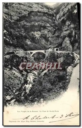 Cartes postales Les gorges de la Bourne Le pont de Goule noire