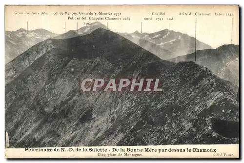 Cartes postales Pelerinage de ND de la Salette De la bonne mere par dessus le Chamoux