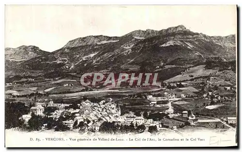 Cartes postales Vercors Vue Generale de Villard de Lans Le Col de L Arc