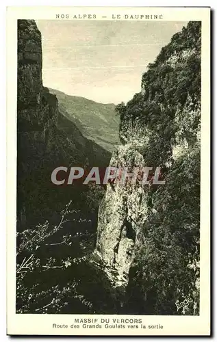 Cartes postales Massif Du Vercors Route des Grands Goulets Vers la Sortie