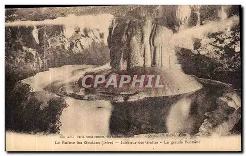 Cartes postales Dauphine La Balme Les Grottes Interieur des Grottes La grande fontaine